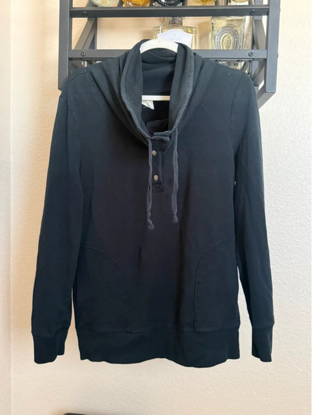 Banana Republic Snap-Front Cowl Neck Sweatshirt - Size M